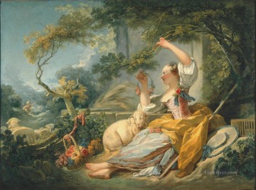  Fragonard Canvas - shepherdess 1752 hedonism Jean Honore Fragonard